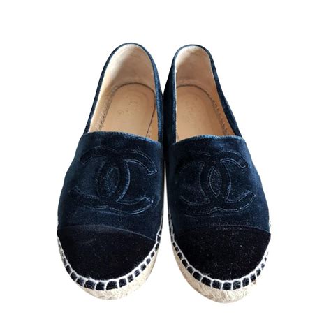 navy blue chanel espadrilles|navy blue espadrilles low heel.